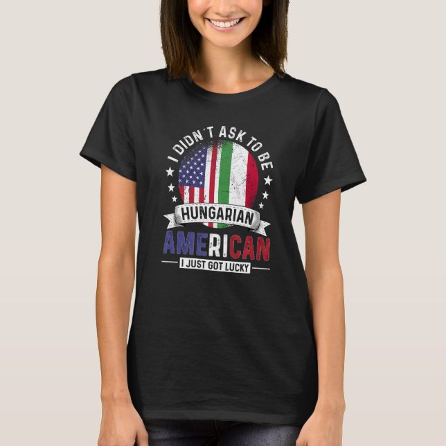 Camiseta Países Húngaros Americanos Sinalizam Orgulho Hungr (Frente)
