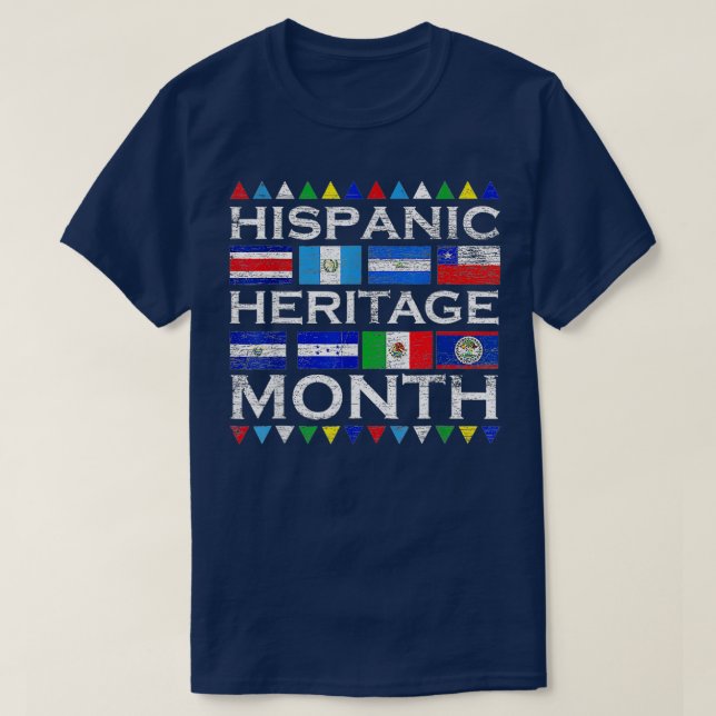 Camiseta Países latinos bandeira latino hispânica nacional (Frente do Design)