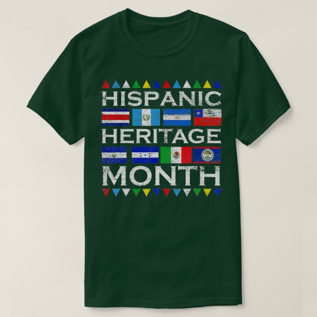 Camiseta Países latinos bandeira latino hispânica nacional (Frente do Design)