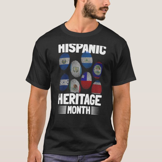Camiseta Países latinos com orgulho de impressão digital hi (Frente)