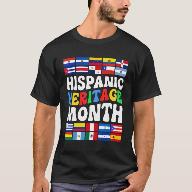 Camiseta Países latinos Marca Patrimônio Retroativo Hispâni (Frente)