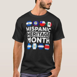 Camiseta Países latinos sinalizam orgulho latino hispânico