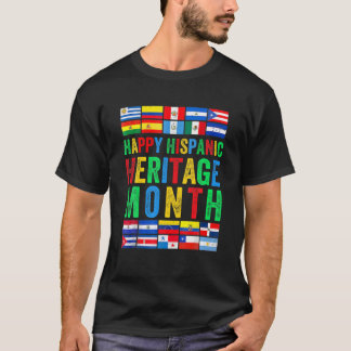 Camiseta Países latinos Sinalizam Patrimônio Hispânico Mês