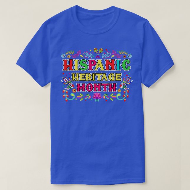 Camiseta Países latinos Sinalizam Patrimônio Hispânico Mês  (Frente do Design)