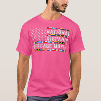Camiseta Países latinos Sinalizam Patrimônio Hispânico Mês