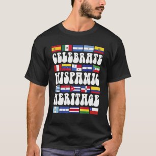 Camiseta Países latinos sinalizam Patrimônio Hispânico Mese