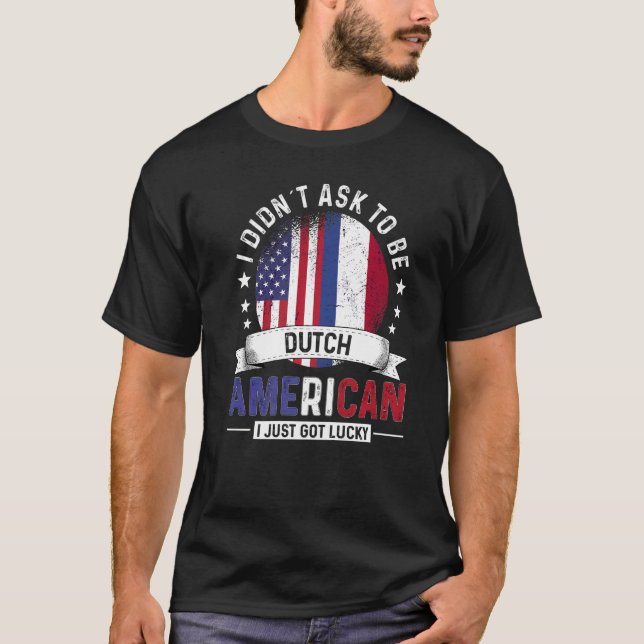 Camiseta Países Neerlandeses Americanos Sinalizam Orgulho H (Frente)
