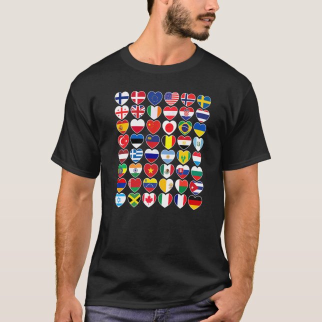 Camiseta Países Sinalizam Geografia Internacional no Mundo (Frente)