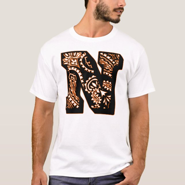 Camiseta Paisley Monograma - N (Frente)