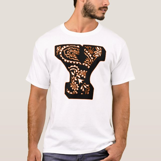 Camiseta Paisley Monograma - Y (Frente)
