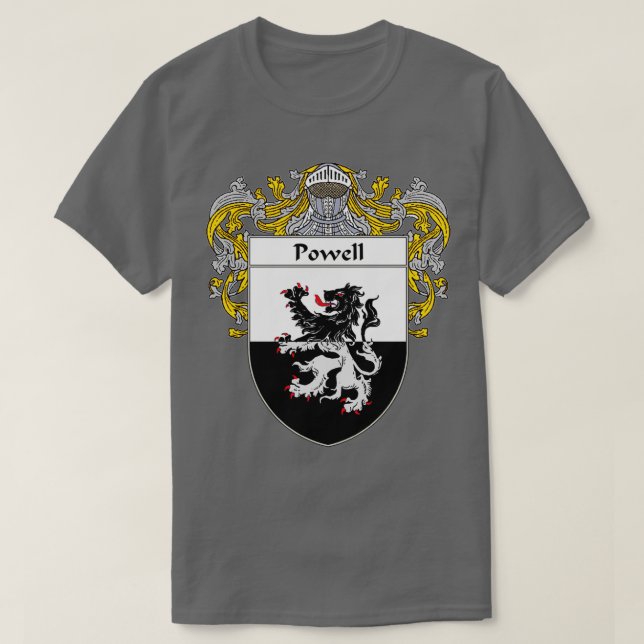 Camiseta Paixão da Família Powell Casaco de Braços Powell (Frente do Design)