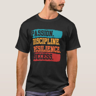 Camiseta Paixão Disciplina Resiliência Sucesso Motivacional