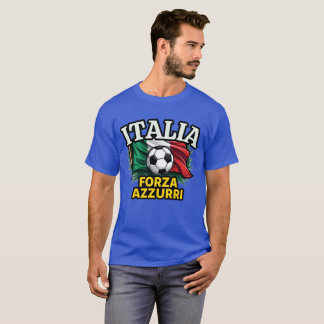 Camiseta Paixão italiana de futebol - Bandeira Forza Azzurr
