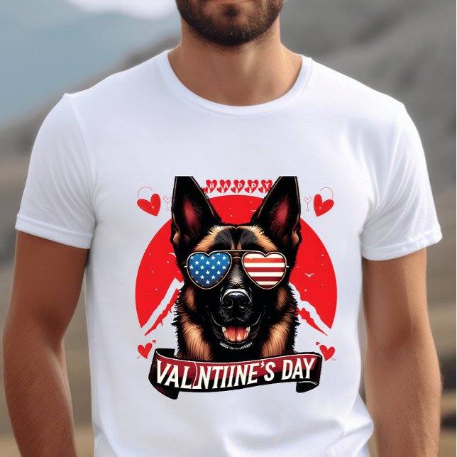 Camiseta Paixão Pooch Patriótica - Amor de Cão no Dia do Na (Criador carregado)
