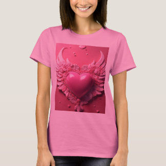 Camiseta "Paixão Rosa 💖 Tee Heart"