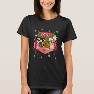 Camiseta Paja da família Santa Hat dos animais domésticos