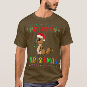 Camiseta Paja de Natal com Design de Platypus Leve do Xmas