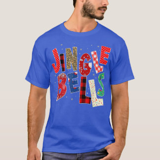 Camiseta Pajama da família natalícia Sinos da Xadrez Vermel