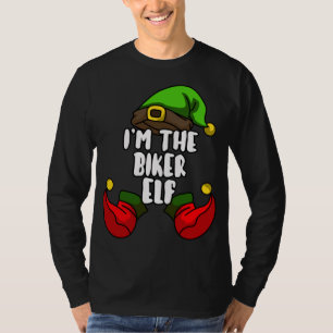 Camiseta Pajama da Festa de Natal Familiar da Biker Elf Mat