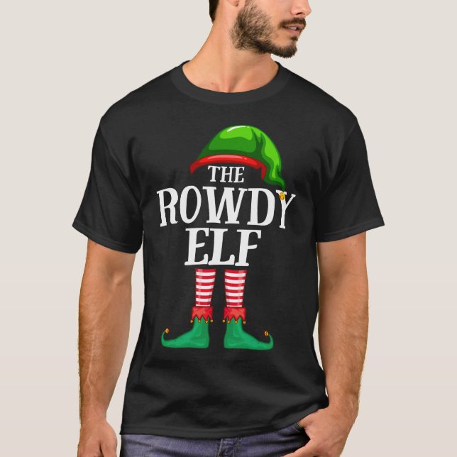 Camiseta Pajama de Natal da Família Correspondente ao Elf (Frente)
