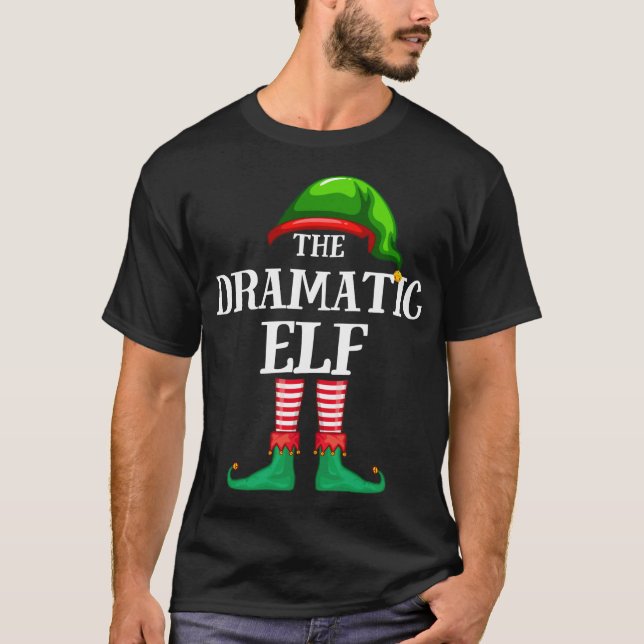 Camiseta Pajama de Natal da Família Elf Matando Dramática (Frente)