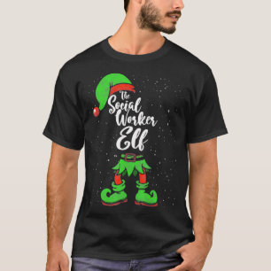 Camiseta Pajama de Natal Familiar do Elf do Trabalhador Soc
