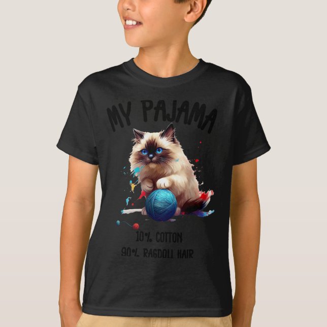 Camiseta Pajama Ragdoll Cat Perfect For Cat Lovers! For Men (Frente)