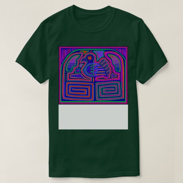 Camiseta Pajaro em Maze Panama Mola Rosa Violeta Vermelha (Frente do Design)
