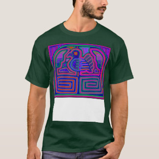 Camiseta Pajaro em Maze Panama Mola Rosa Violeta Vermelha