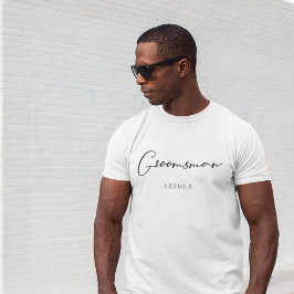 Camiseta Pajem Personalizado Casamento Minimalista Chic
