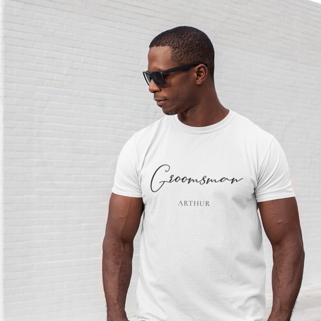 Camiseta Pajem Personalizado Casamento Minimalista Chic (Criador carregado)