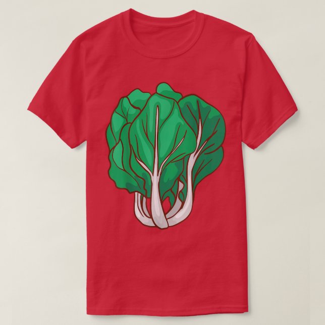 Camiseta Pak Choi Vegetables Comida Vegan Vegetarian T-Shir (Frente do Design)