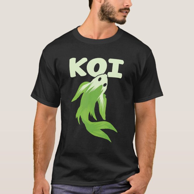Camiseta Pak Koi Vegetal Pak Choi Koi Fish Brincadeira Punn (Frente)