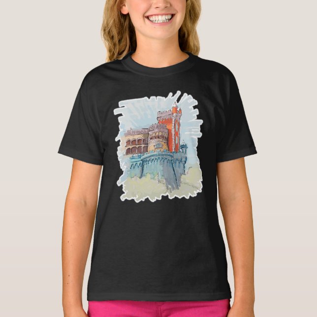 Camiseta Palácio Pena em Sintra, Portugal (Frente)