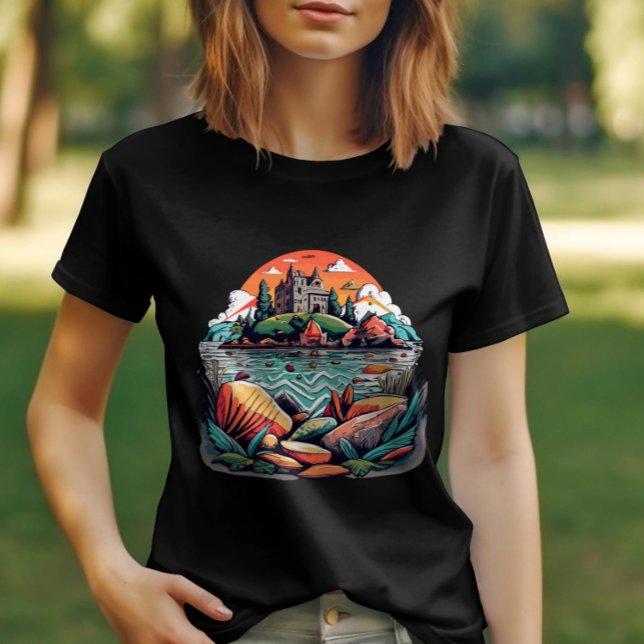 Camiseta Palácio perto do rio (Criador carregado)