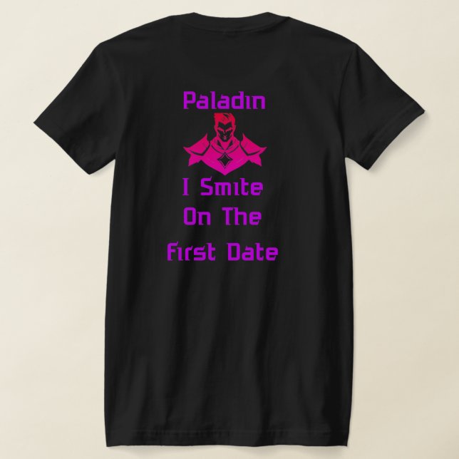 Camiseta Paladin Smite On First Date (Postura das costas)