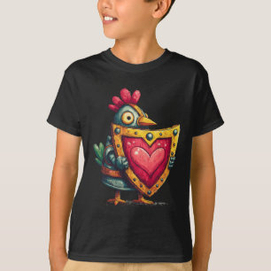 Camiseta Paladino Pássaro Blindado Com Escudo de Coração Am