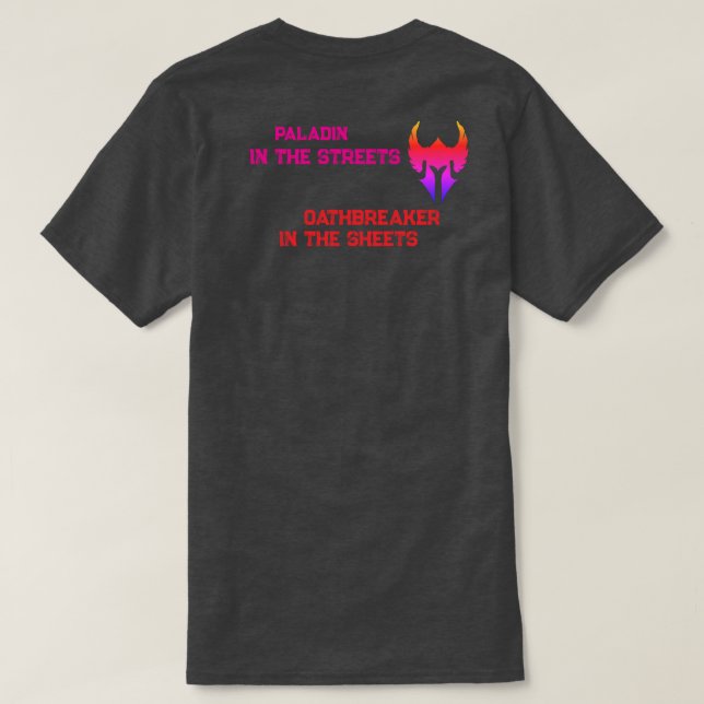 Camiseta Paladino Quebrador de Juramentos Falastrão (Verso do Design)