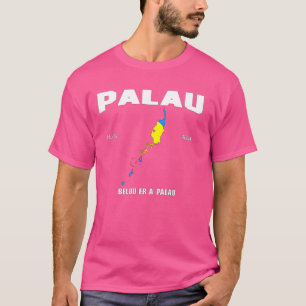 Camiseta Palau Flag, Palau Map, Palauan National Flag