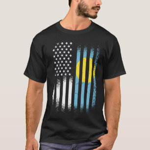 Camiseta Palauan American Patriot Grown Country USA Flags S