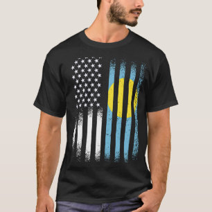 Camiseta Palauan American Patriot Grown Country USA Flags S