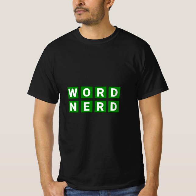 Camiseta Palavra Cruzada E Ortografia De Jogo De Nerd Do Wo (Frente)