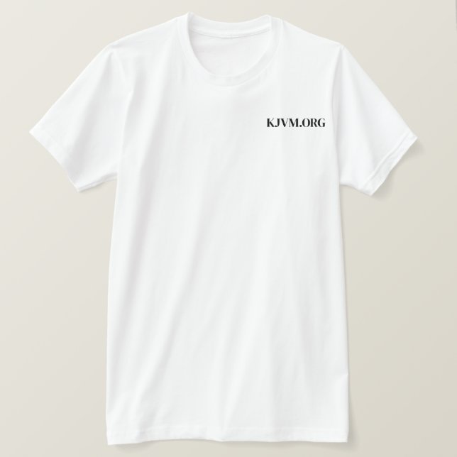 Camiseta Palavra de Deus Hebraico Bíblia Verso Branco (Frente do Design)