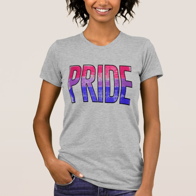 Camiseta Palavra de Orgulho Bissexual (Frente)