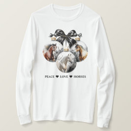 Camiseta Palavra de paz de Natal em preto e ouro