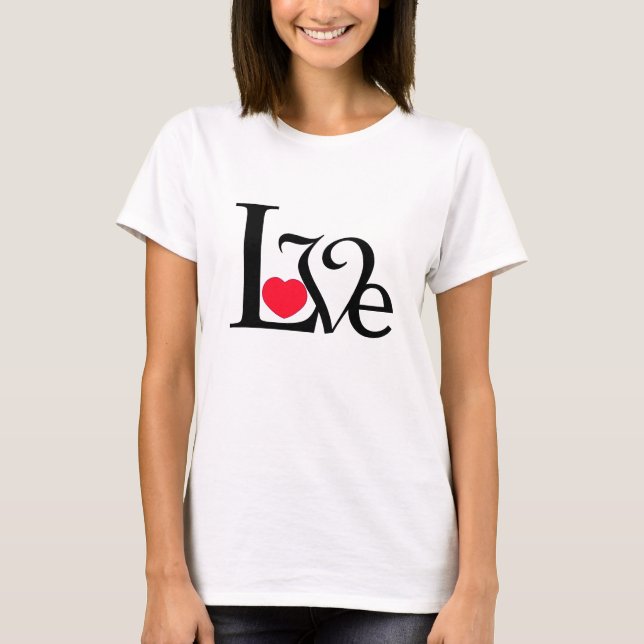 Camiseta Palavra do amor do coração (Frente)