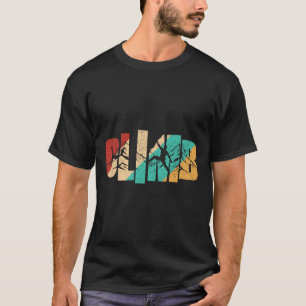 Camiseta Palavra Escalar Escalada Para Homens Alpinista Ret