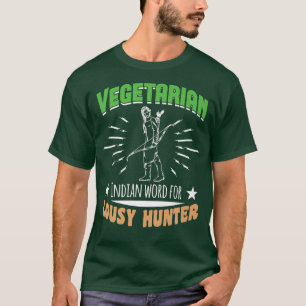 CAMISETA PALAVRA INDIANA VEGETÁRIA PARA PRESENTES INDIANOS 