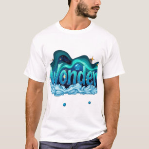 Camiseta Palavra maravilhosa com cores galácticas