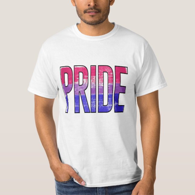 Camiseta Palavra Orgulho Bissexual (Frente)